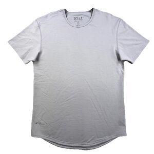 BYLT Drop Cut Lux T-Shirt Mens L Gray Premium Basics Casual Short Sleeve Tee